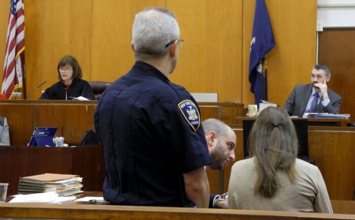Anna Delvey sits in court waiting for her verdict.