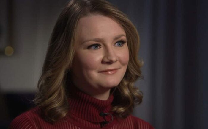 Anna Delvey speaks during an interview.