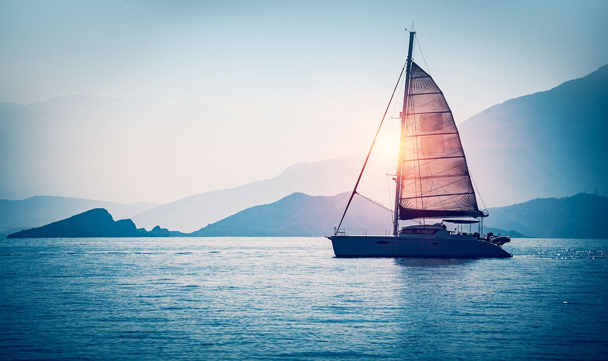 Sailboat in the sea