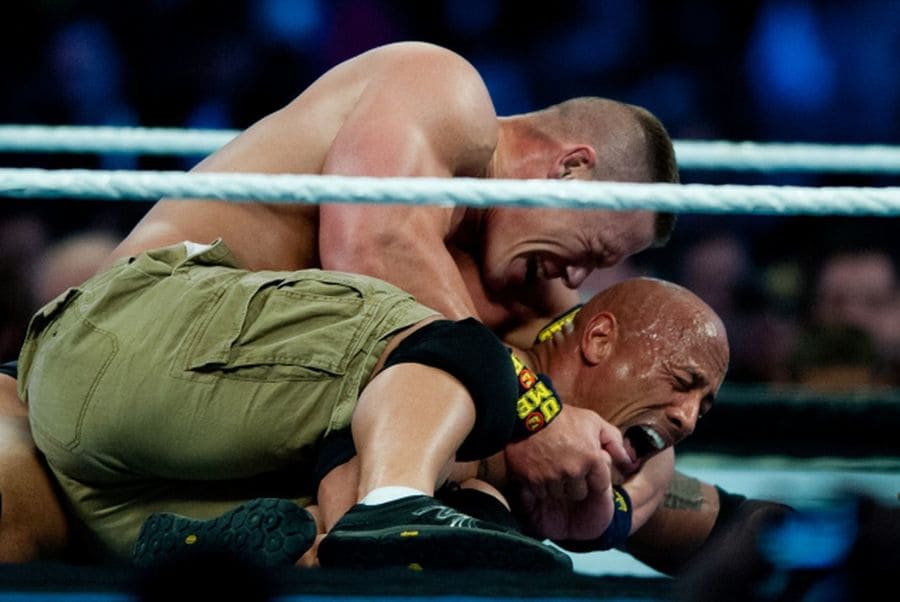 Dwayne 'The Rock' Johnson goes on to lose against WWE championship challenger John Cena.