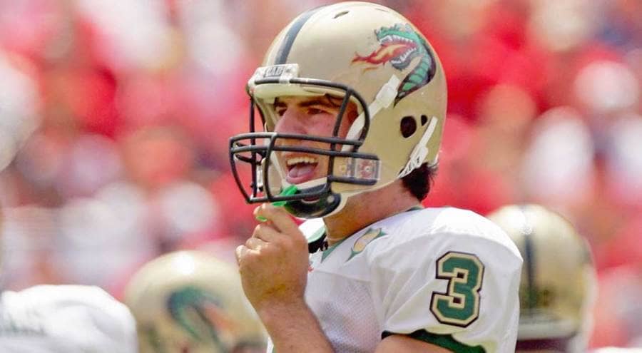 Sam Hunt wearing his UAB uniform with the number 3.