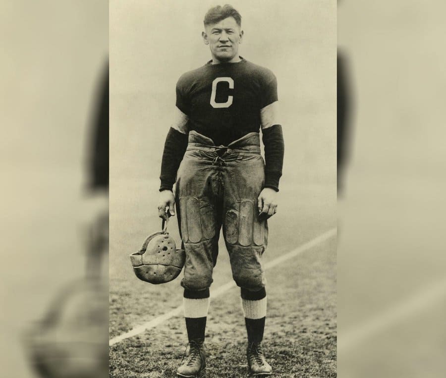 Jim Thorpe in the Canton Bulldogs uniform circa 1915-1920.