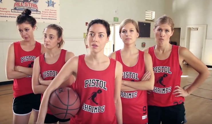 Aubrey Plaza and some other girls from the Pistol Shrimps, from the documentary.