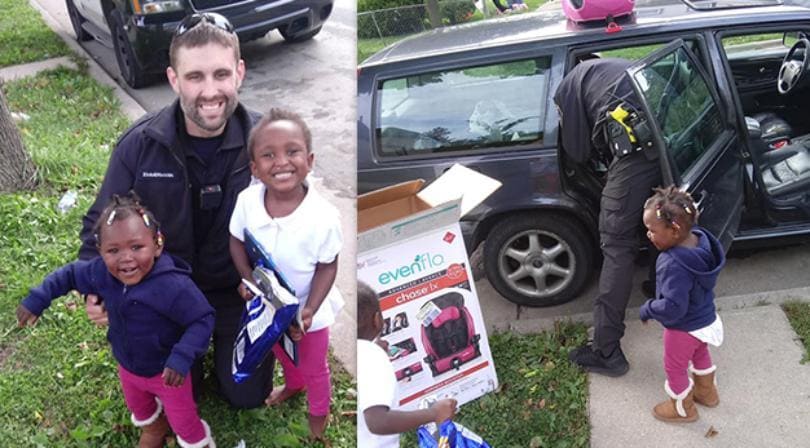 Officer Zimmerman and Andrella Jackson’s children