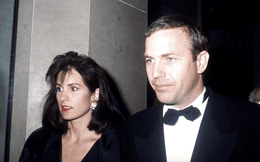 Kevin Costner and his former wife Cindy Silva at a black-tie event