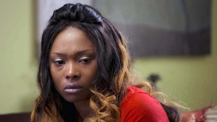 Marie Holmes was crying on TV during an interview.