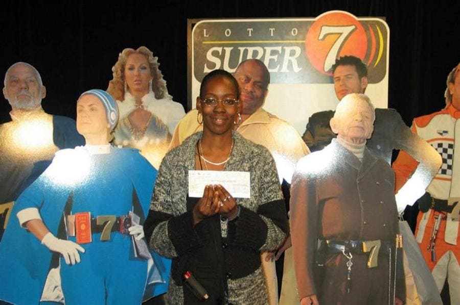 A photo of Sharon Tirabassi after winning the Super 7.
