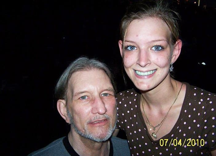 Photograph of David Lee Edwards with his daughter Tiffany in 2010.