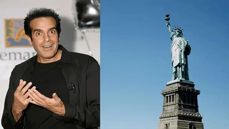 David Copperfield and the Statue of Liberty