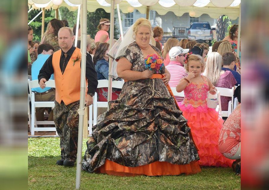 Mama June in her wedding dress