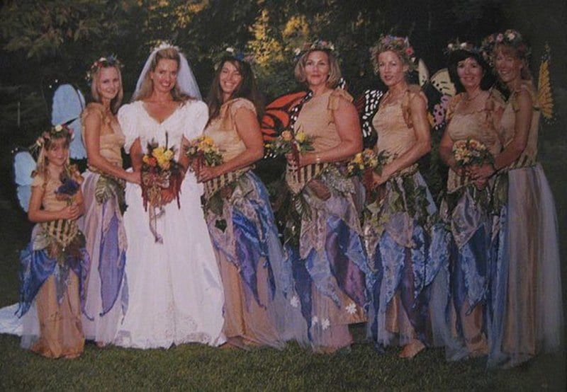 Butterfly themed bridesmaid dresses