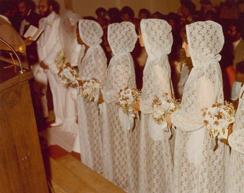 Creepy looking bridesmaids