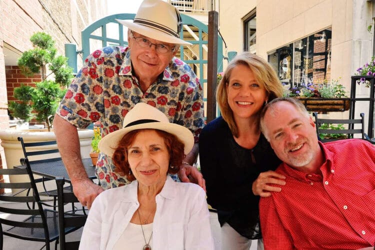 Denis, Karen, Jean, and her husband on vacation. 
