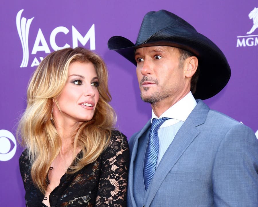 Faith Hill and Tim McGraw arrive at the 2013 Academy of Country Music Awards. 