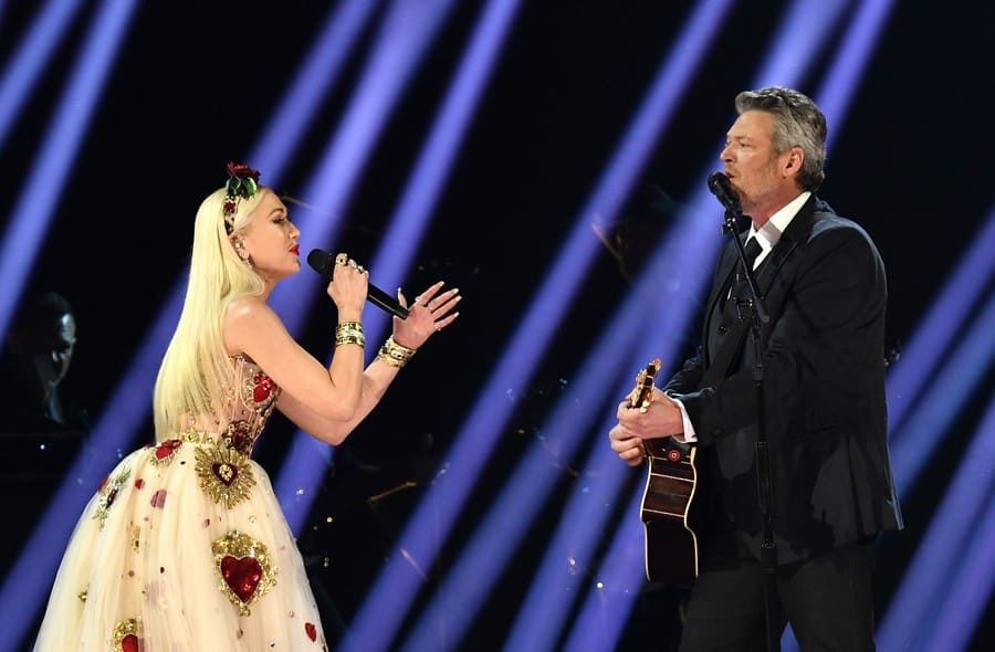 62nd Annual Grammy Awards, Show, Los Angeles. Gwen Stefani and Blake Shelton