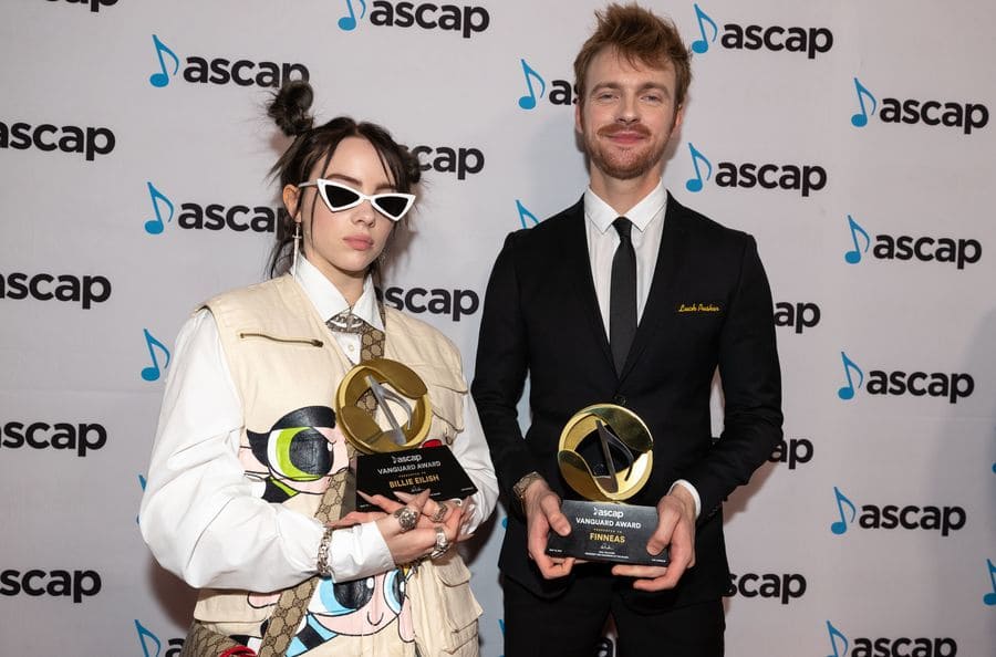 Billie Eilish and Finneas at the ASCAP Pop Music Awards in 2019.