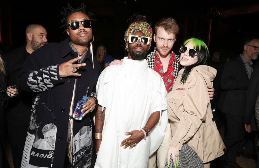 Doctur Dot and Johnny Venus of EarthGang with Finneas and Billie Eilish.