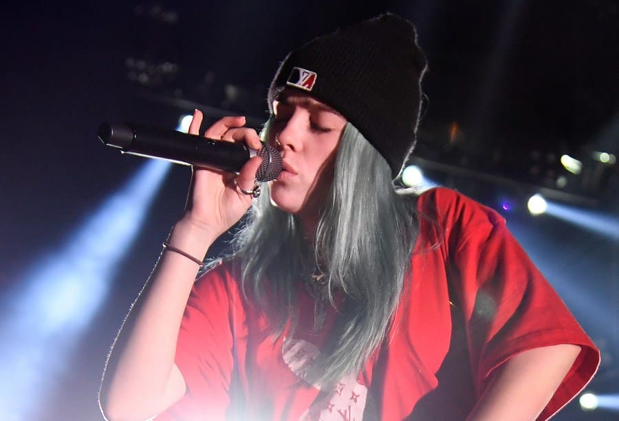 Billie Eilish performing in LA in 2018.