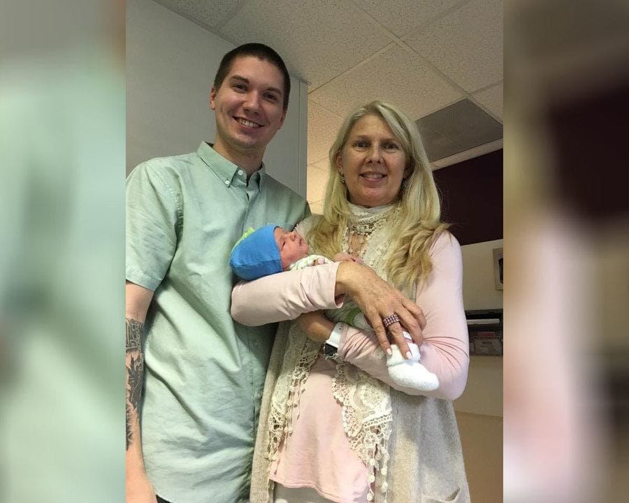 Kasey Bergh, Henry Glendening and their grandson, Lucas