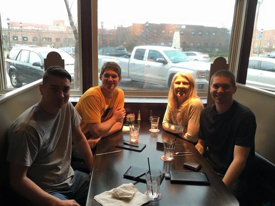 Kasey Bergh, Henry Glendening, and his two brothers
