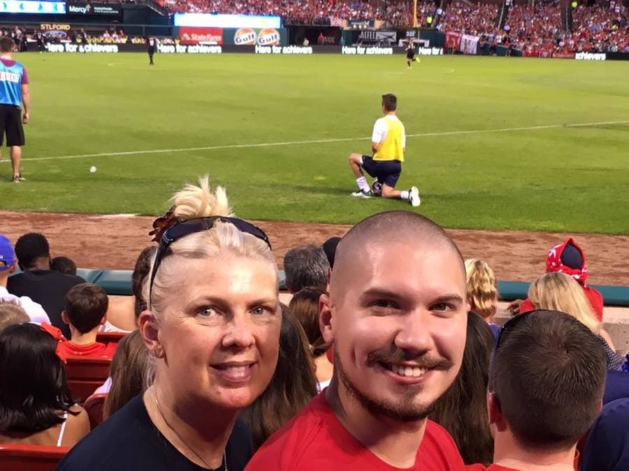 Kasey Bergh and Henry Glendening in a soccer match