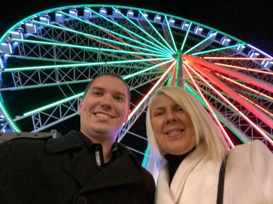 Kasey Bergh and Henry Glendening at the fair