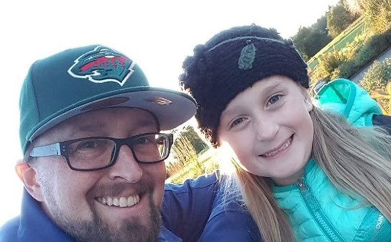 Saga Vanecek and her father