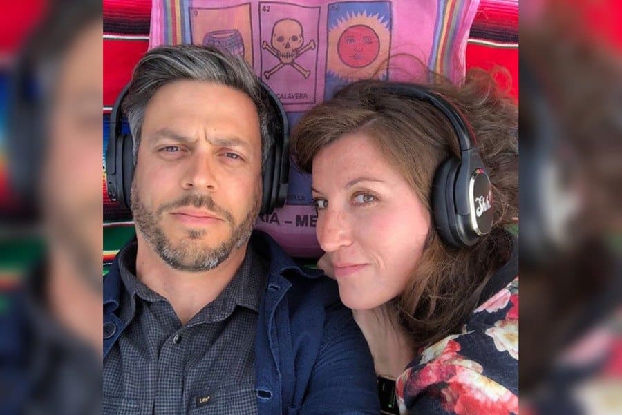 Mark and Zoe Folbigg listening to music