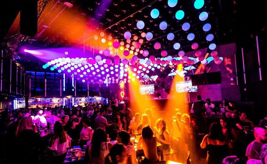 An '80s-themed club