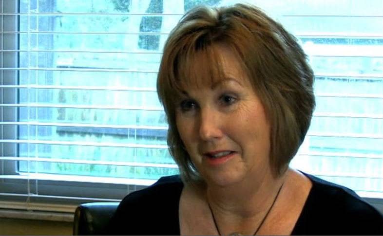 Kay Gibbs tells her story in a TV interview