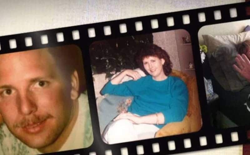 A film reel of photographs showing Marty and Kay moving on and growing older