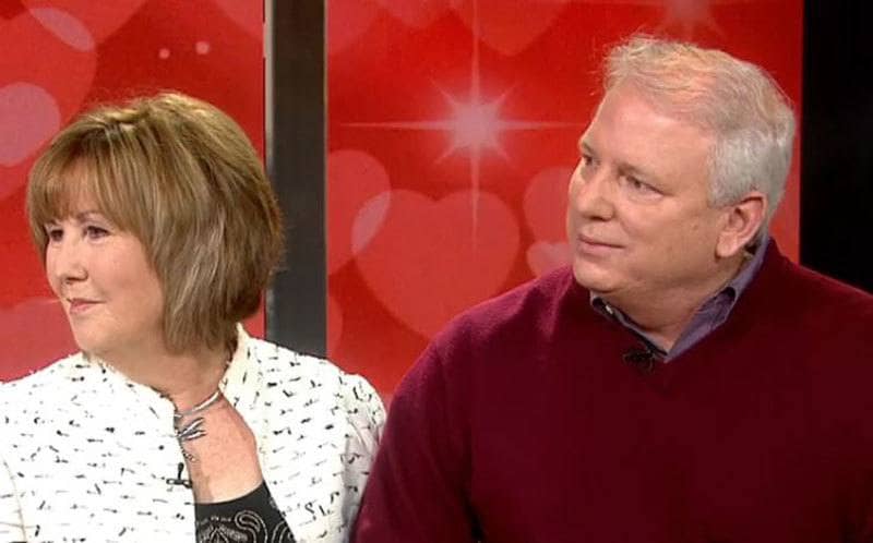 Kay and Marty appear in a TV interview