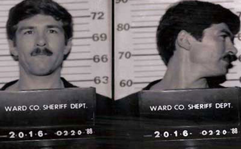 McNair’s original mugshots from 1988 when he was first arrested 