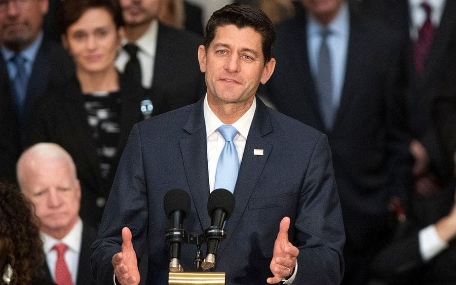 Paul Ryan making remarks during the Lying in State ceremony honoring John McCain