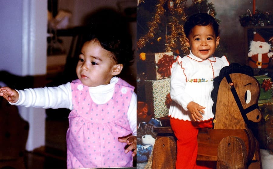 Tamara Rabi and Adriana Scott at one-year-old
