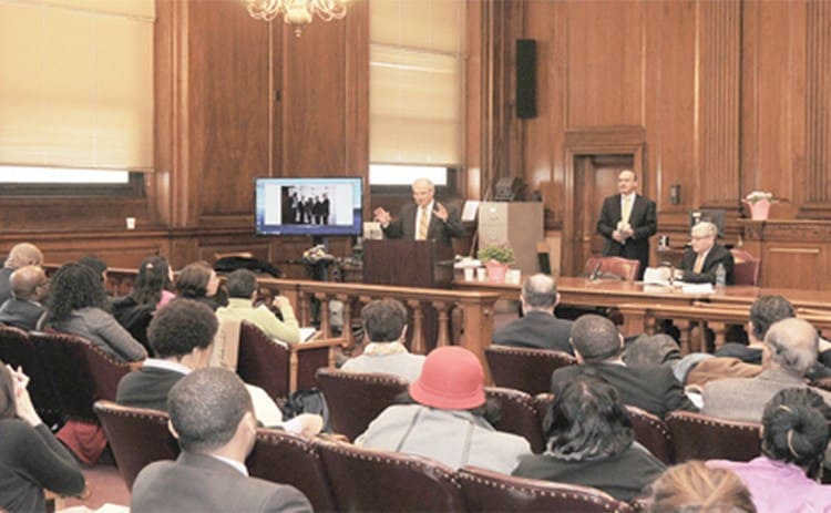 A court case taking place