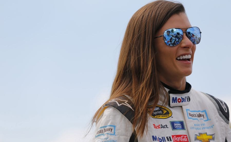 Danica Patrick wearing her racing gear