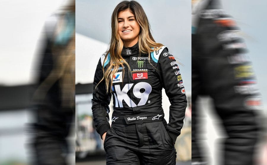 Hailie Deegan in racing gear 