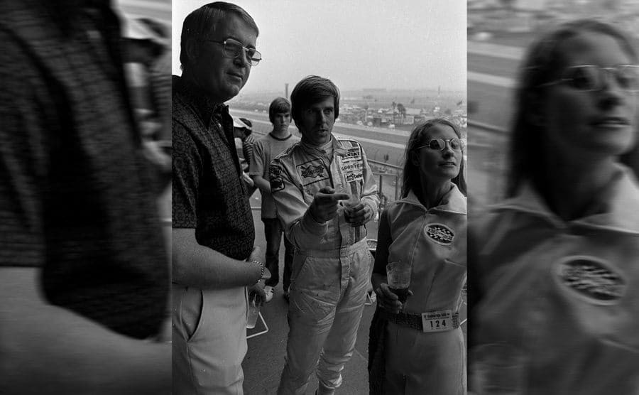 Mike and Arlene Hiss attending a race in 1972.
