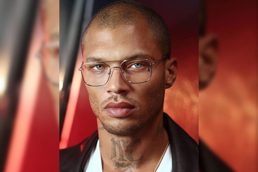 Jeremy Meeks modeling in glasses