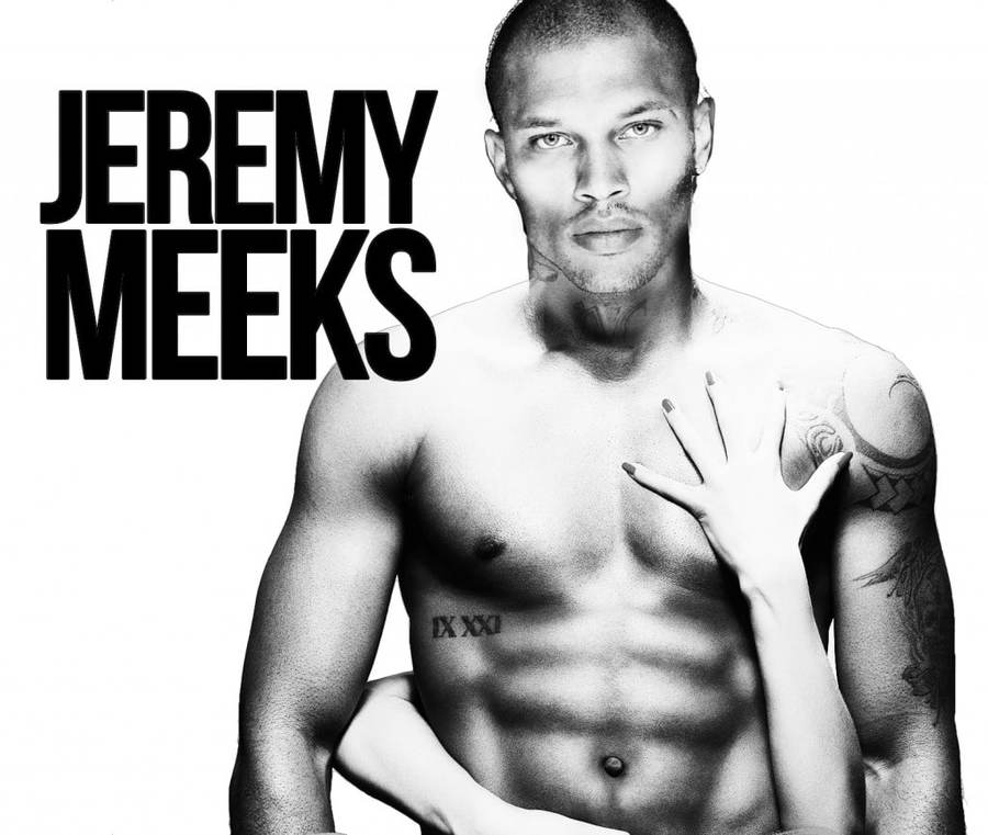Jeremy Meeks doing modeling with his shirt off