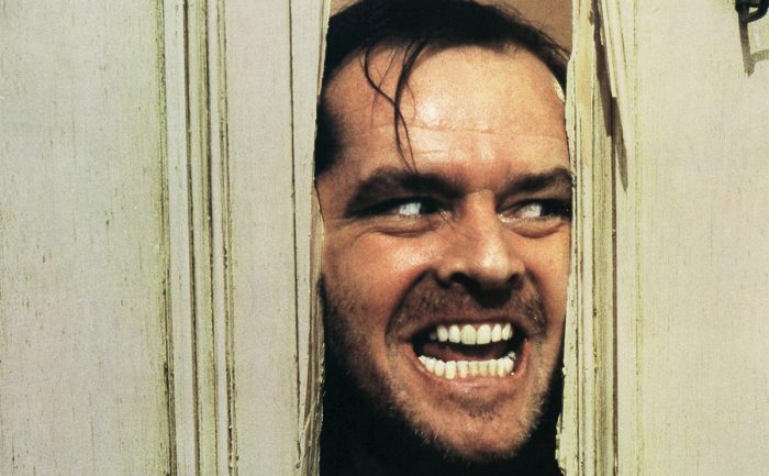 Jack Nicholson in the Shining peeking in through a door