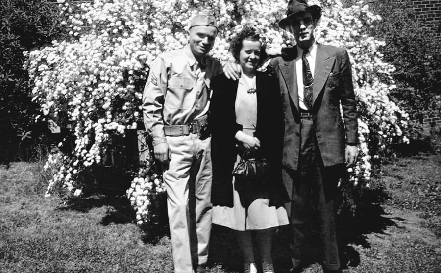 Jim Collins with his wife Alice and brother John