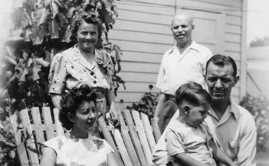 Philip and with his first wife, son Kenny, and Philip’s parents