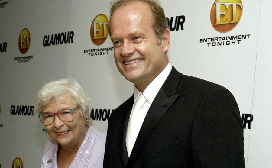 Kelsey Grammer with his mother on the red carpet in 2002