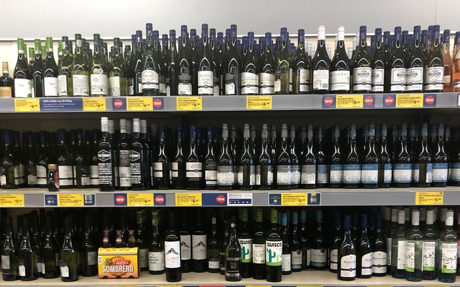Aldi Wine Section
