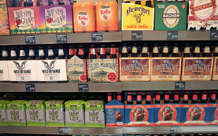 German Beer Section at Aldi's