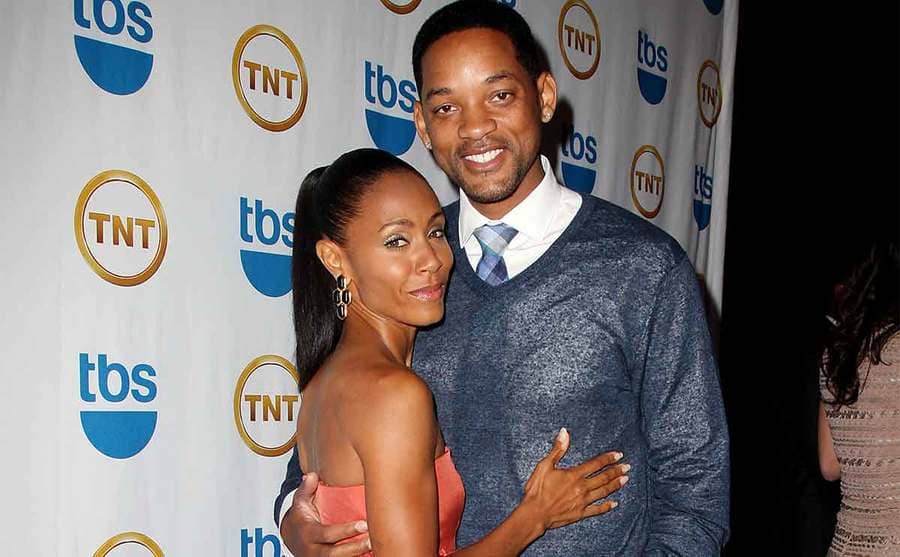 Jada Pinkett and Will Smith posing on the red carpet together