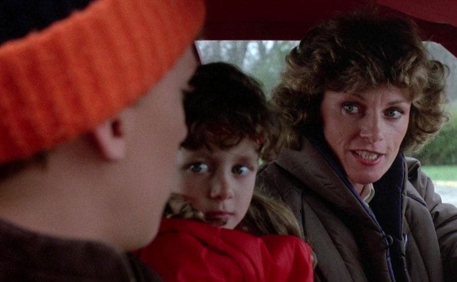 Brian being dropped off by his real mother and sister