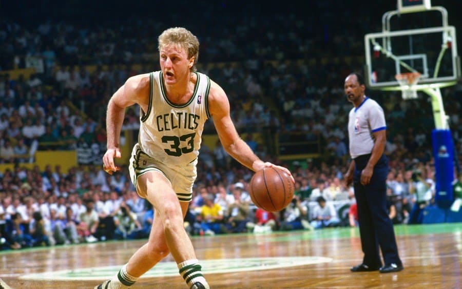 Larry Bird #33 of the Boston Celtics